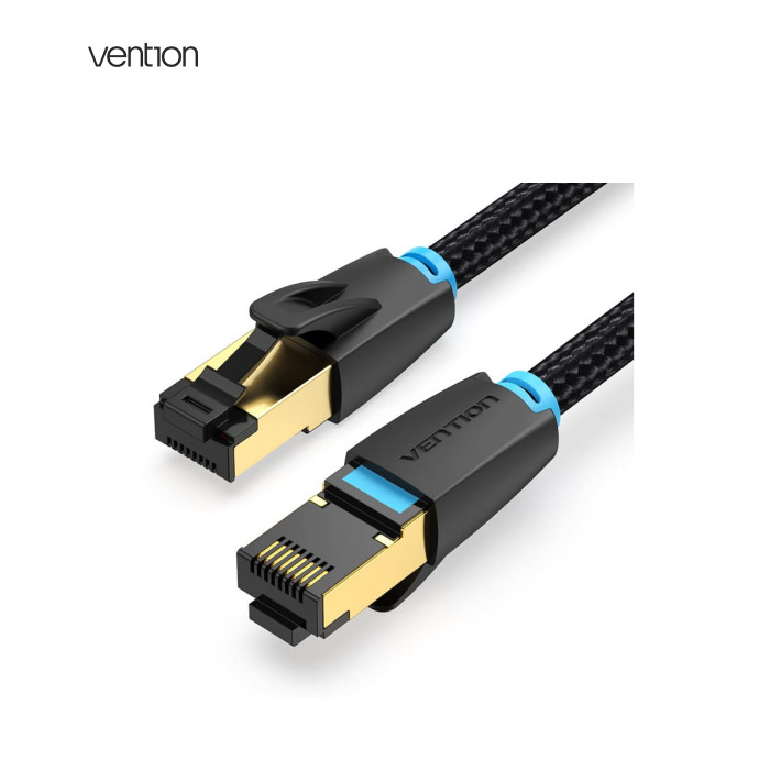 Патч-корд 5м, S/FTP cat 8 RJ-45 COPPER black Vention (IKGBJ)