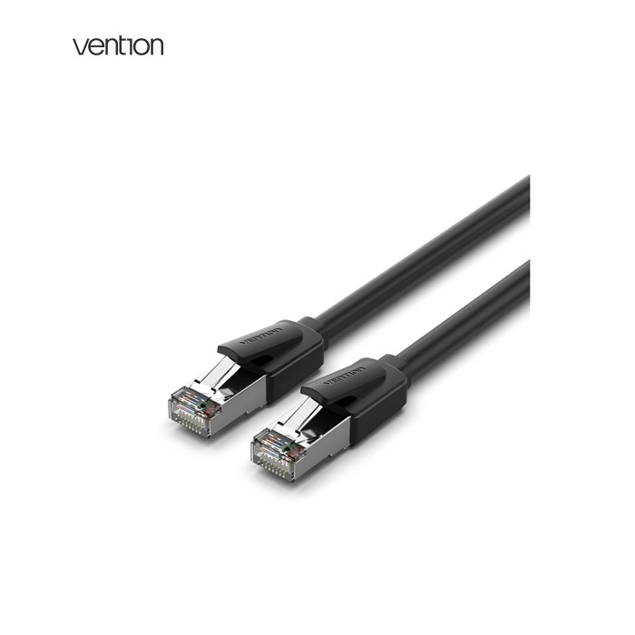 Патч-корд 5м, S/FTP cat 8 RJ-45 black Vention (IKKBJ)