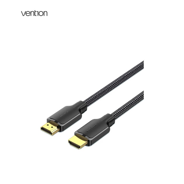 Кабель мультимедийный HDMI M to HDMI M 10.0m 4K30Hz cotton braided black Vention (ALLBL)