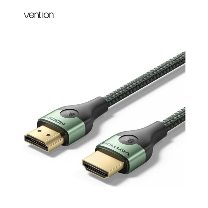 Кабель мультимедійний HDMI M to HDMI M 1.0m 8K60Hz ultra thin cotton braided green Vention (ALOGF)
