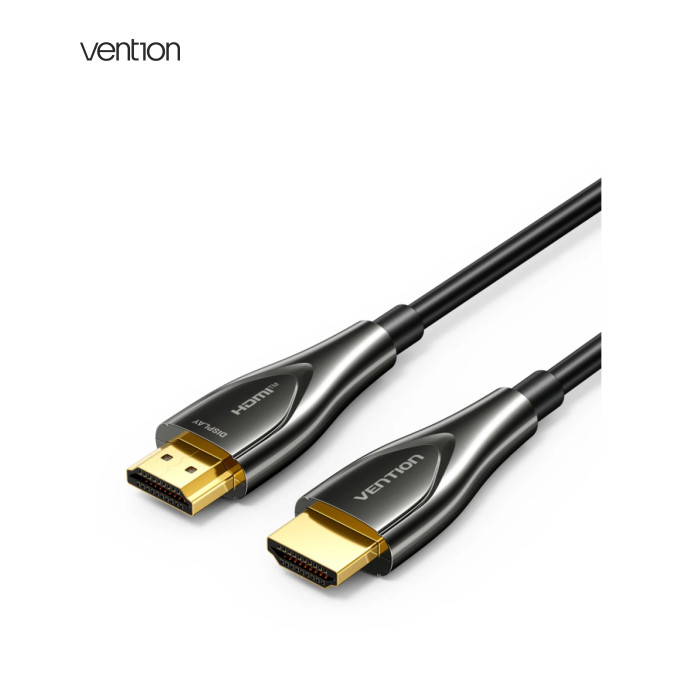 Кабель мультимедийный HDMI M to HDMI M 45.0m 4K60Hz fiber optic black Vention (ALSBW)