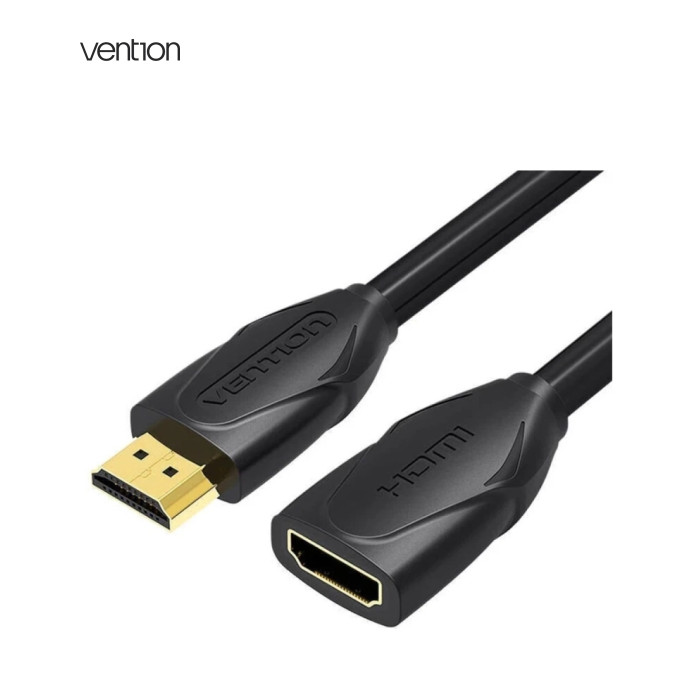 Кабель мультимедийный HDMI M to HDMI F 0.5m 4K60Hz black Vention (VAA-B06-B050)