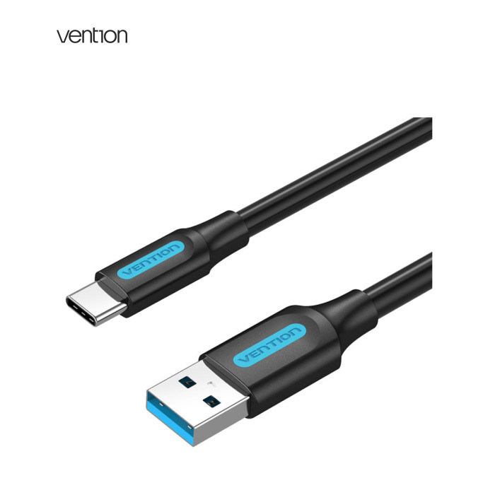 Дата кабель USB 3.0 AM to USB-C 1.5m black Vention (COZBG)