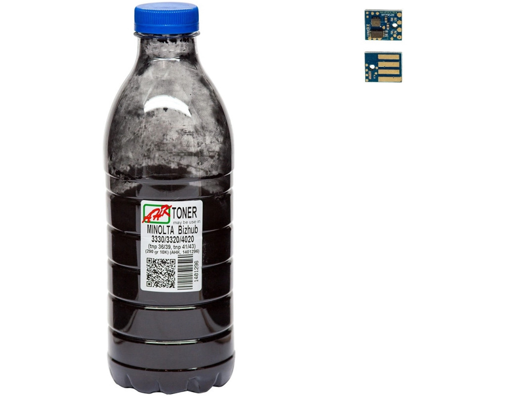Тонер Konica Minolta Bizhub 3300, TNP36/TNP39 290г 10K chip Black АНК (1401297)