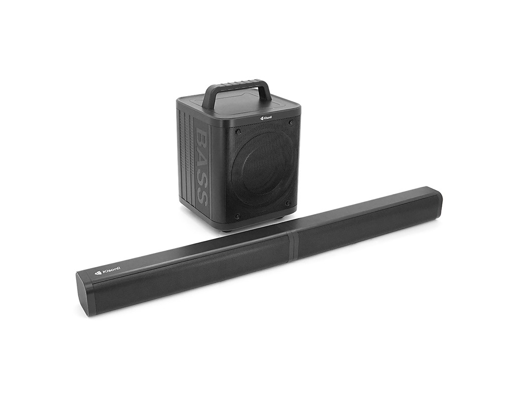 Колонки 2.0 Kisonli K16, для ПК та ноутбука, живлення 220V + jack 3.5mm, 5W, 20Hz-20KHz, з сабвуфером, bluetooth, Black, BOX,