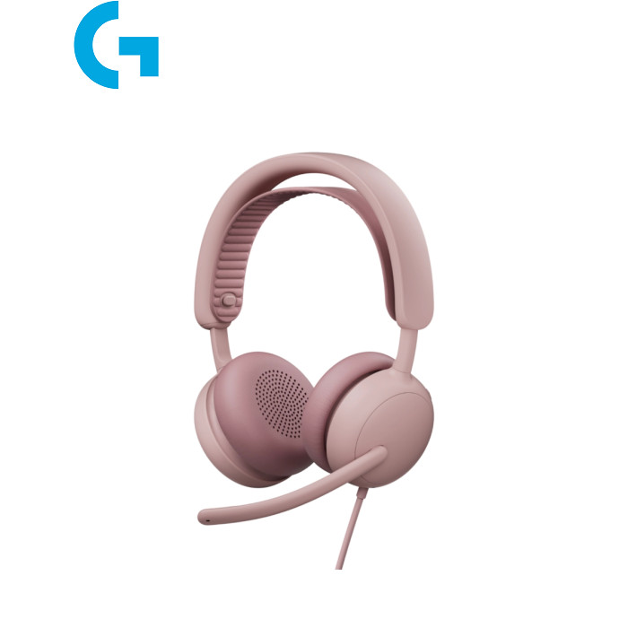 Навушники Logitech Zone Wired 2 USB Rose (981-001620)