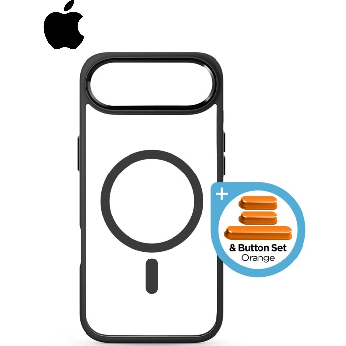 Чехол для мобильного телефона Armorstandart Unit MagCase Apple iPhone 17 Air Black + Orange Button Set (ARM90582)