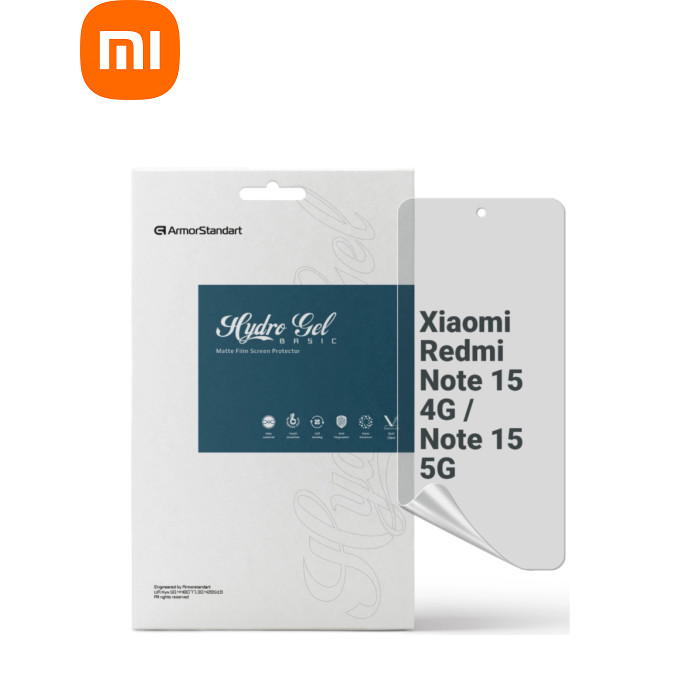 Плівка захисна Armorstandart hydrogel Matte Xiaomi Redmi Note 15 4G / Note 15 5G (ARM89628)