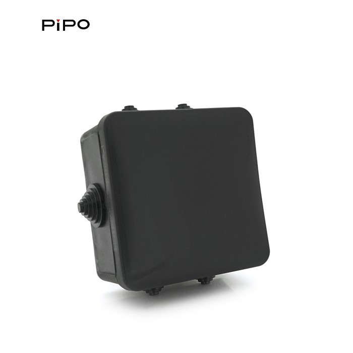 Коробка розподільна зовнішня PIPO Р30 110х110х60мм; IP55; пластик; (РР) 6 гермівводу; чорна; Q50