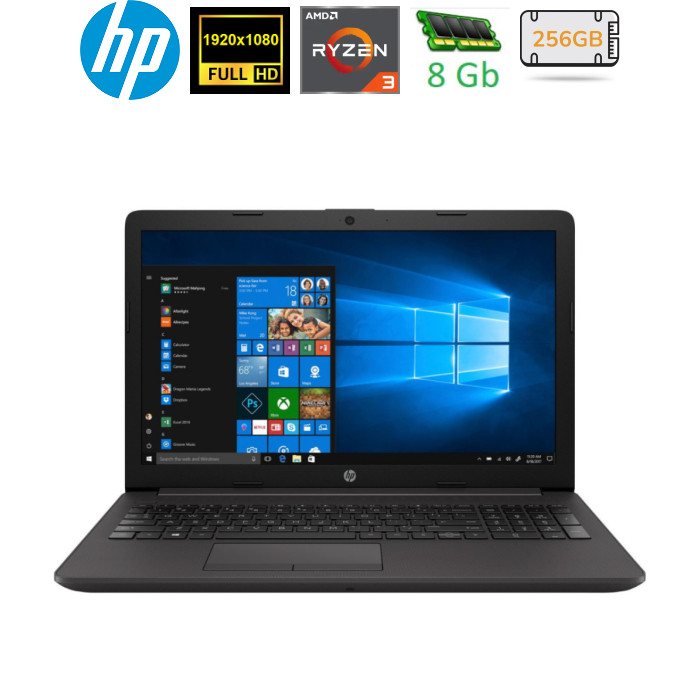 Б/В Ноутбук HP 255 G7 15.6" FHD TN / AMD Ryzen 3 3200U / DDR4 8 Gb / SSD 256 Gb M.2 Sata / AMD Radeon Vega 3 / Win10 (акум 90%)