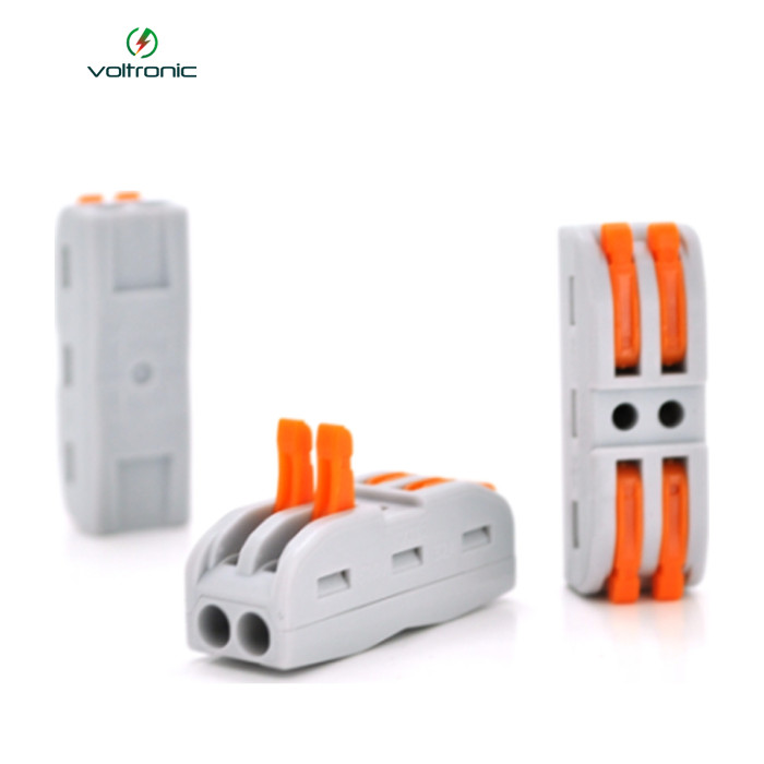 З'єднувач кабелю 2-pin аналог WAGO K212, 15штпак Voltronic (K212/15 / 41533)