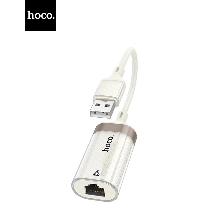 Контролер HOCO UA41 USB 2.0 to Ethernet - Мережевий адаптер 10 / 100Mbps, White, BOX