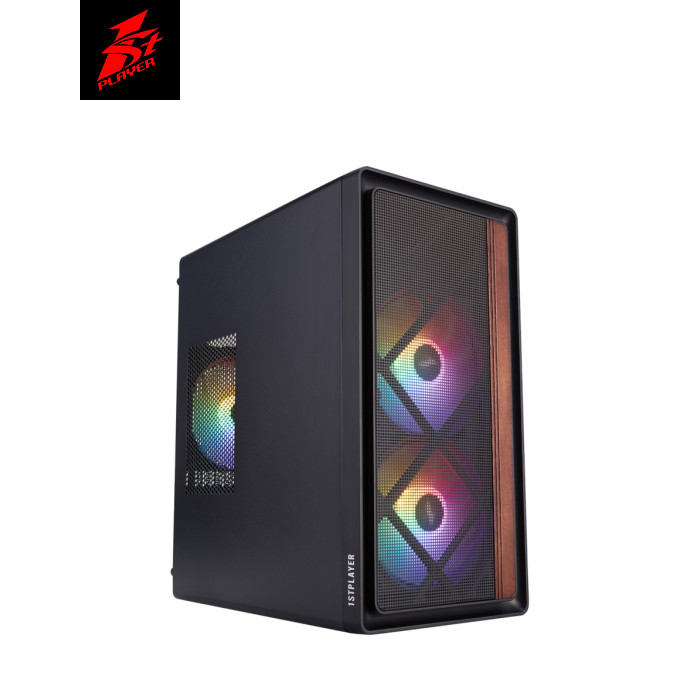 Корпус для ПК 1stPlayer WD1-BK-3F1