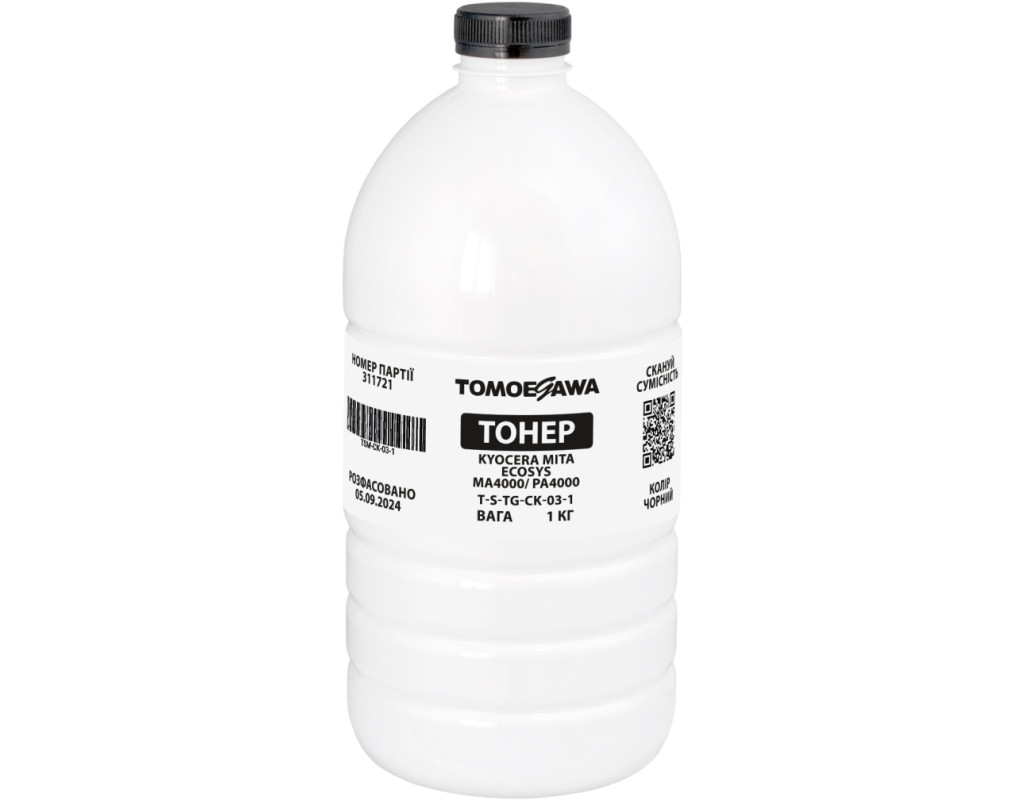Тонер Kyocera Mita Ecosys MA4000/PA4000, 1 кг Tomoegawa (TSM-CK-03-1)