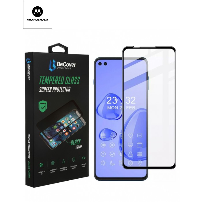 Стекло защитное BeCover Motorola Moto G100 Black (706895)