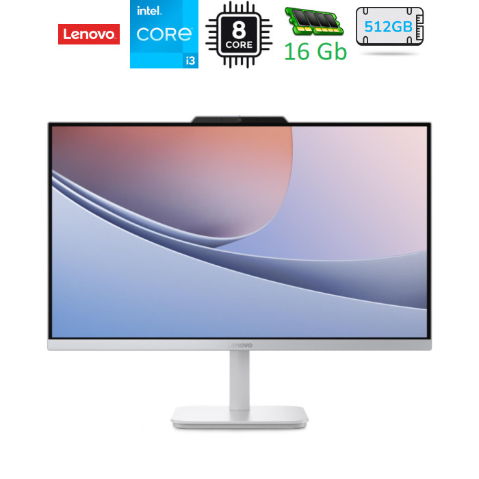 Компьютер Lenovo A100 AiO / i3-N305, 16, 512, WKM (F0JN002MUO)