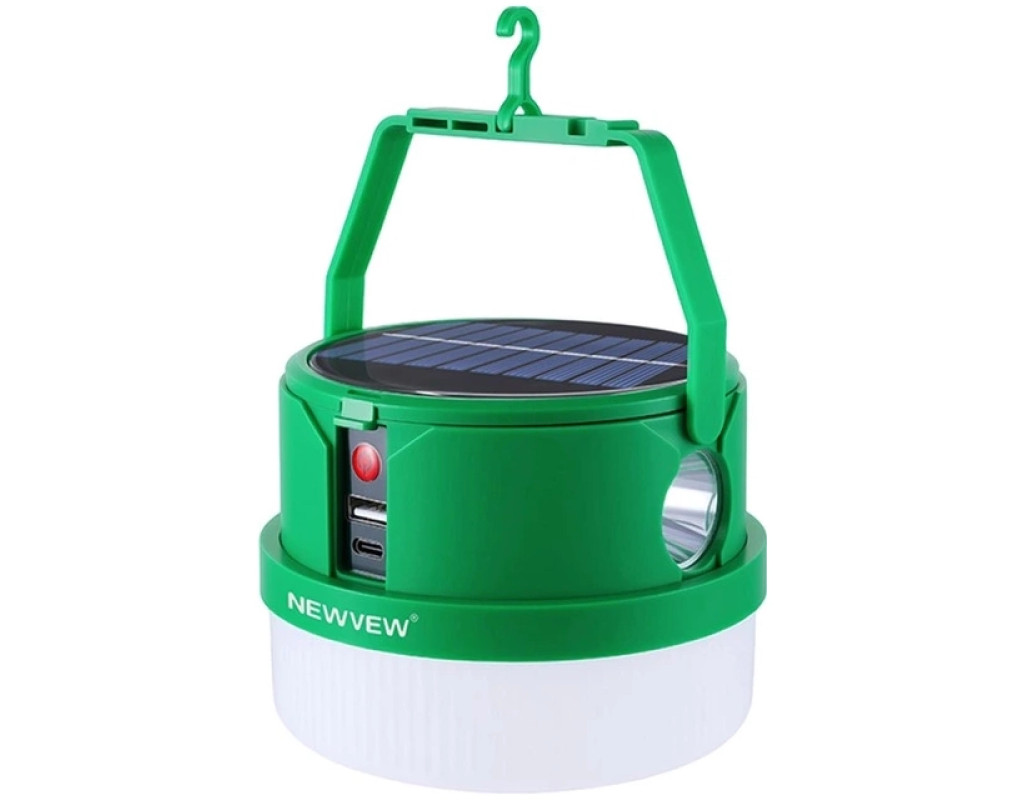 Фонарь NEWVEW NV-E972 50W Solar Panel 2400mAh Green (NWVW-NV-E972-GN)