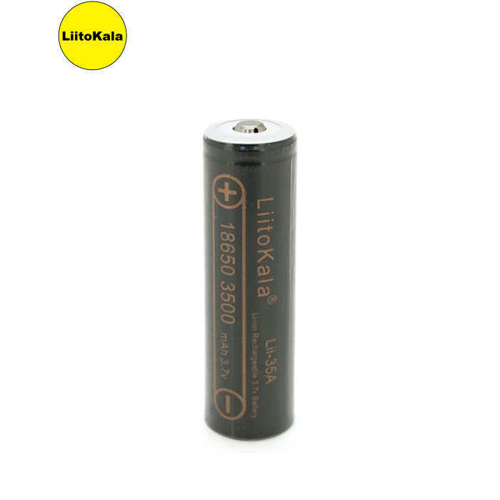 Акумулятор 18650 3500mah (3300-3500mah), 3.7V(2.75-4.2V), Black Liitokala (Lii-35A-JT)