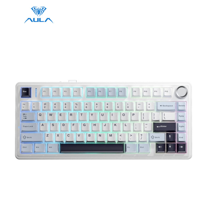 Клавиатура Aula F75 Pink Switch USB UA White (6978080504883)