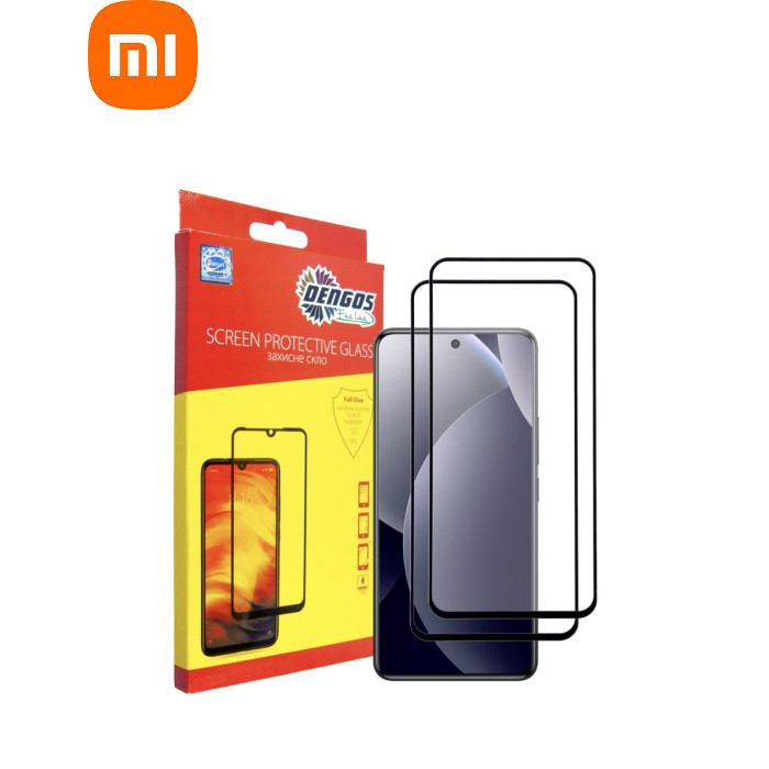 Скло захисне Dengos Xiaomi Redmi Note 15 Pro 4G Black 2 pcs (DG-TG2P-100)