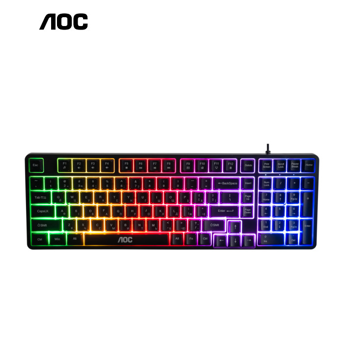 Клавиатура AOC GK116B LED USB UA Black (GK116B/97)