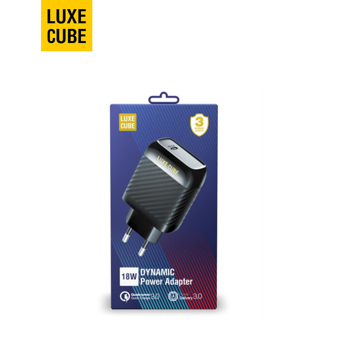 Мережевий зарядний пристрій Luxe Cube Dynamic 18W (1USBх3A) Black (4446689880896)