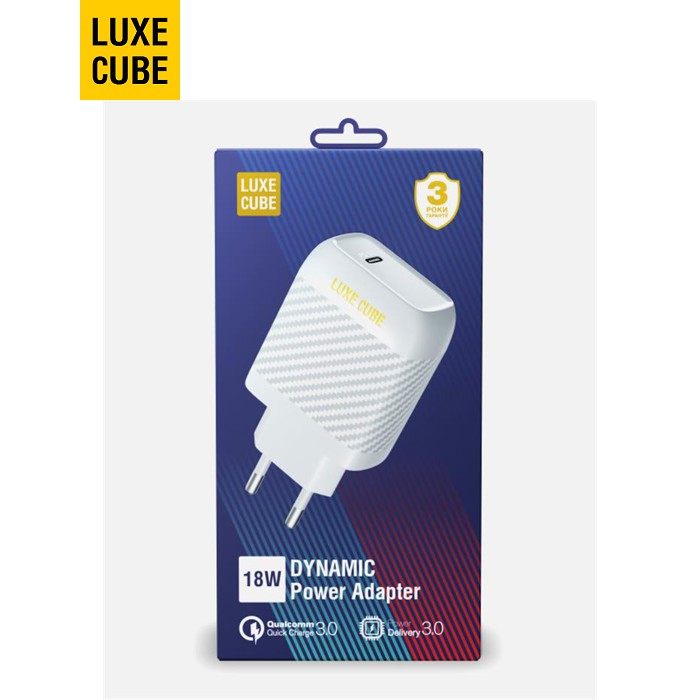 Мережевий зарядний пристрій Luxe Cube Dynamic 18W (1USBх3A) White (4446689880643)