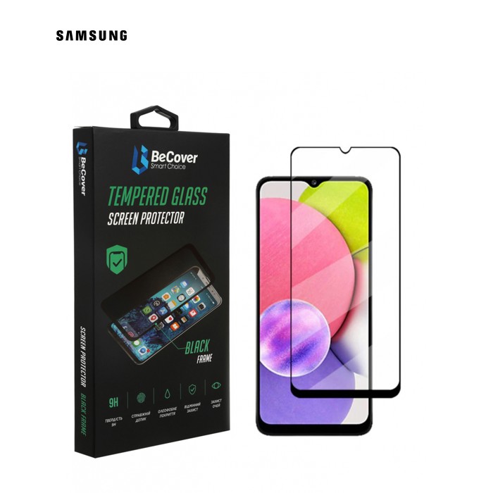 Стекло защитное BeCover Samsung Galaxy A03 Core SM-A032/ A03 SM-A035 Black (707102)