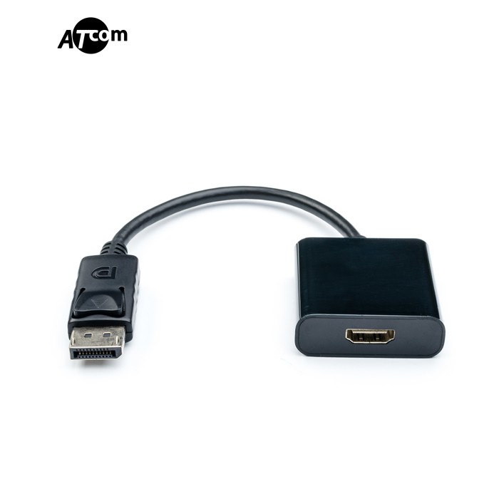Перехідник Atcom DisplayPort - HDMI (M/F), 0.1 м, Black (16852)