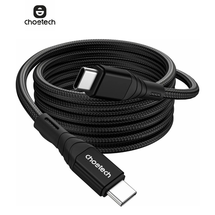 Дата кабель USB-C to USB-C 1.0m PD100W premium black Choetech (XCC-1008)