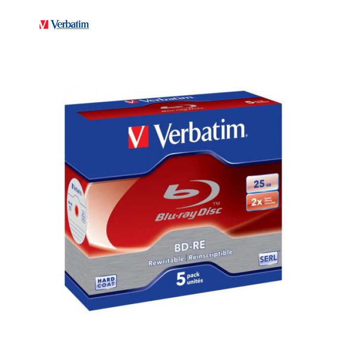 Диск BD-RE Verbatim 25Gb 2x Jewel