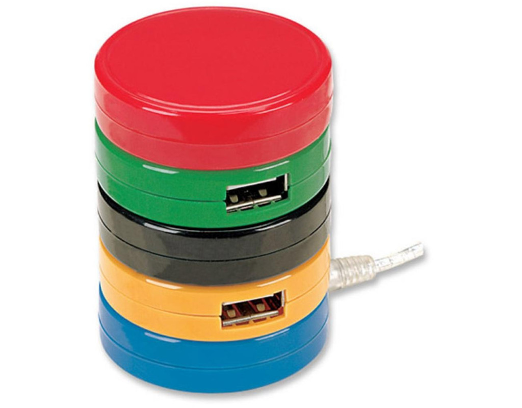 Концентратор USB HUB 2.0 4 port Manhattan Stacked Cookies (161527)