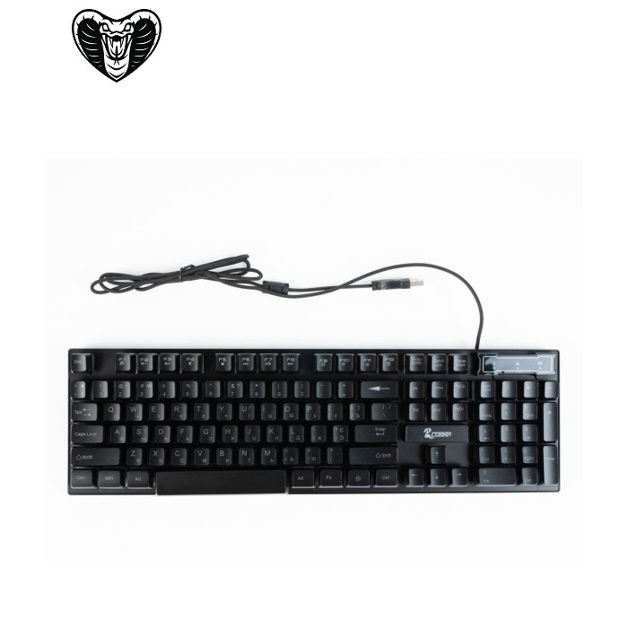 Клавиатура COBRA GK-103 Ukr Black USB Подсветка клавиш 442 х 135 х 30 мм