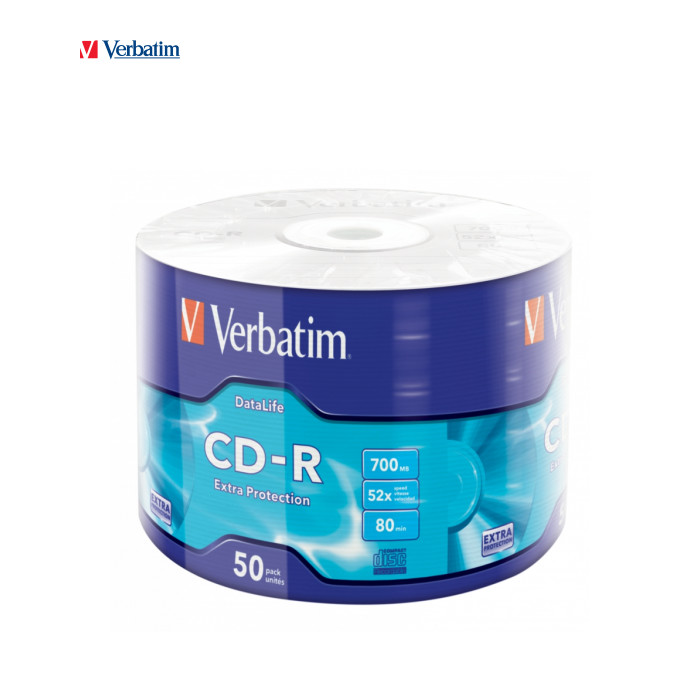 Диск CD Verbatim CD-R 700Mb 52x Wrap-box Extra (43787)