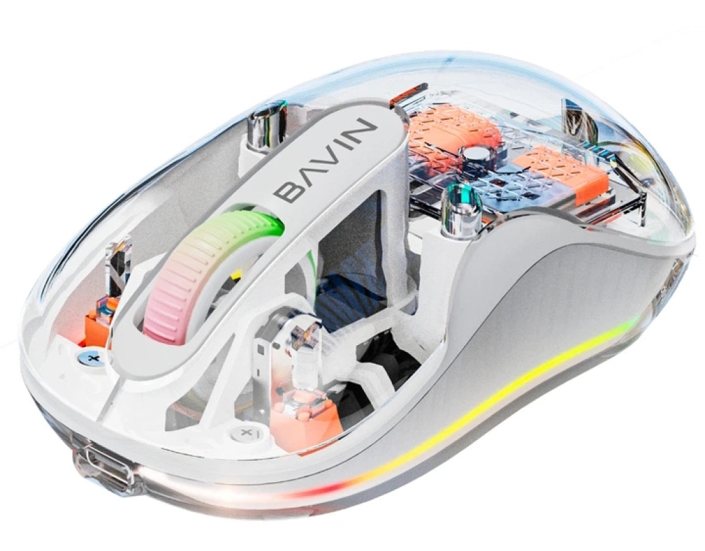 Мишка BAVIN G-K-992 RGB Wireless/Bluetooth White (G-K-992-WH)