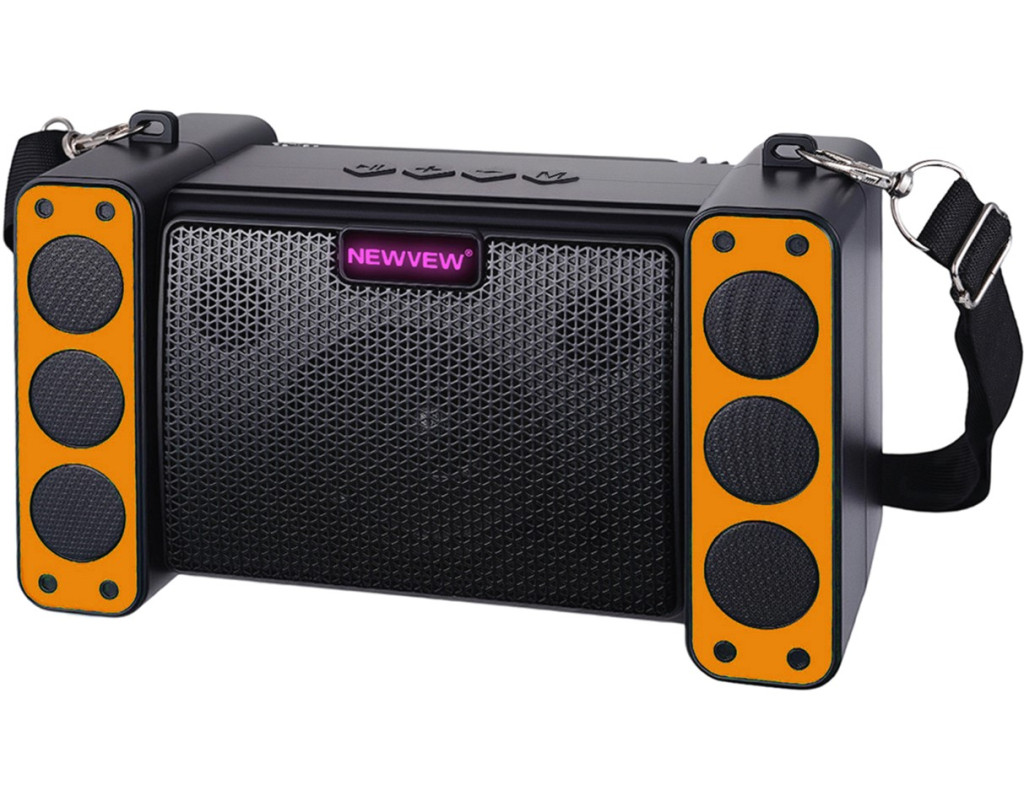 Акустическая система NEWVEW NV-9172 Solar Panel/BT/USB/TF/FM Orange (NWVW-NV-9172-OR)