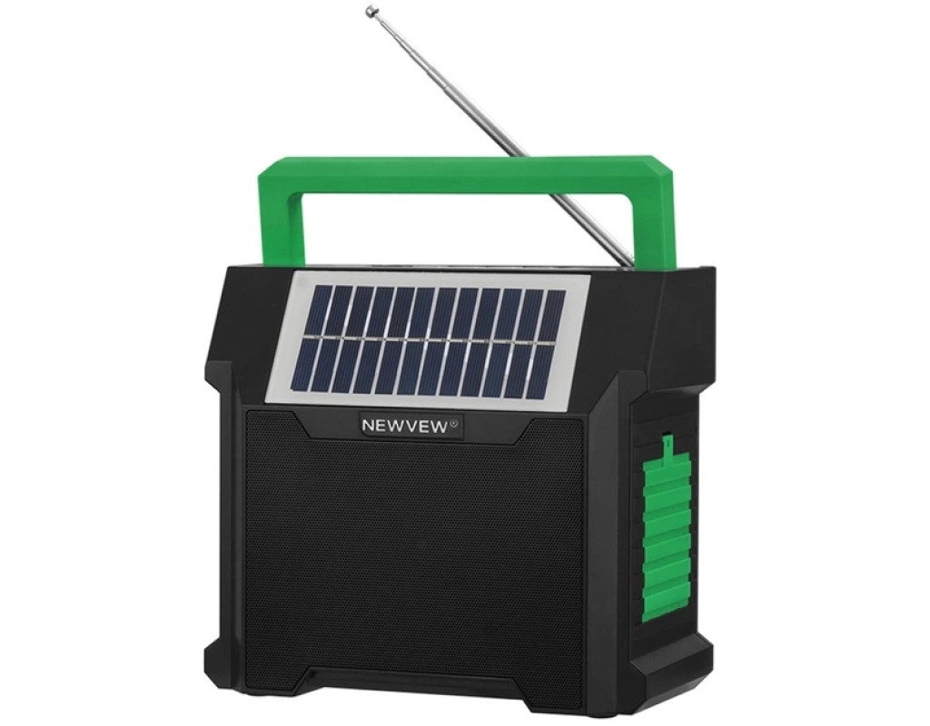 Акустическая система NEWVEW NV-9153 Solar Panel/BT/USB/TF/FM Green (NWVW-NV-9153-GN)