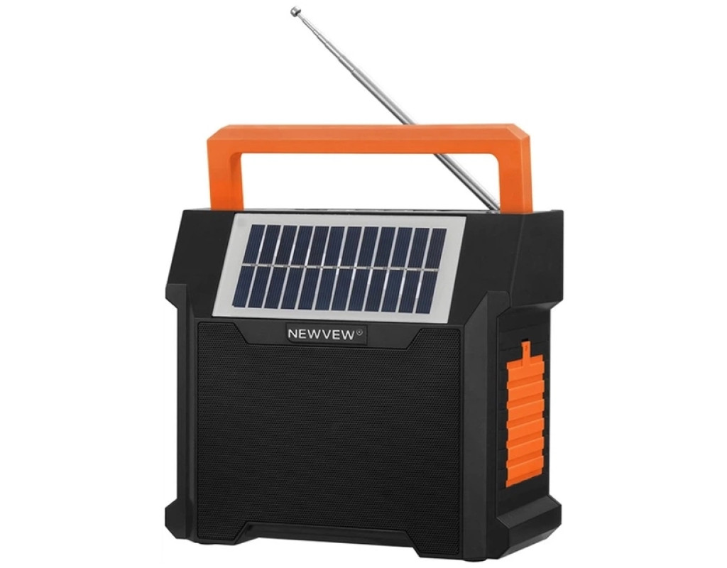 Акустична система NEWVEW NV-9153 Solar Panel/BT/USB/TF/FM Orange (NWVW-NV-9153-OR)