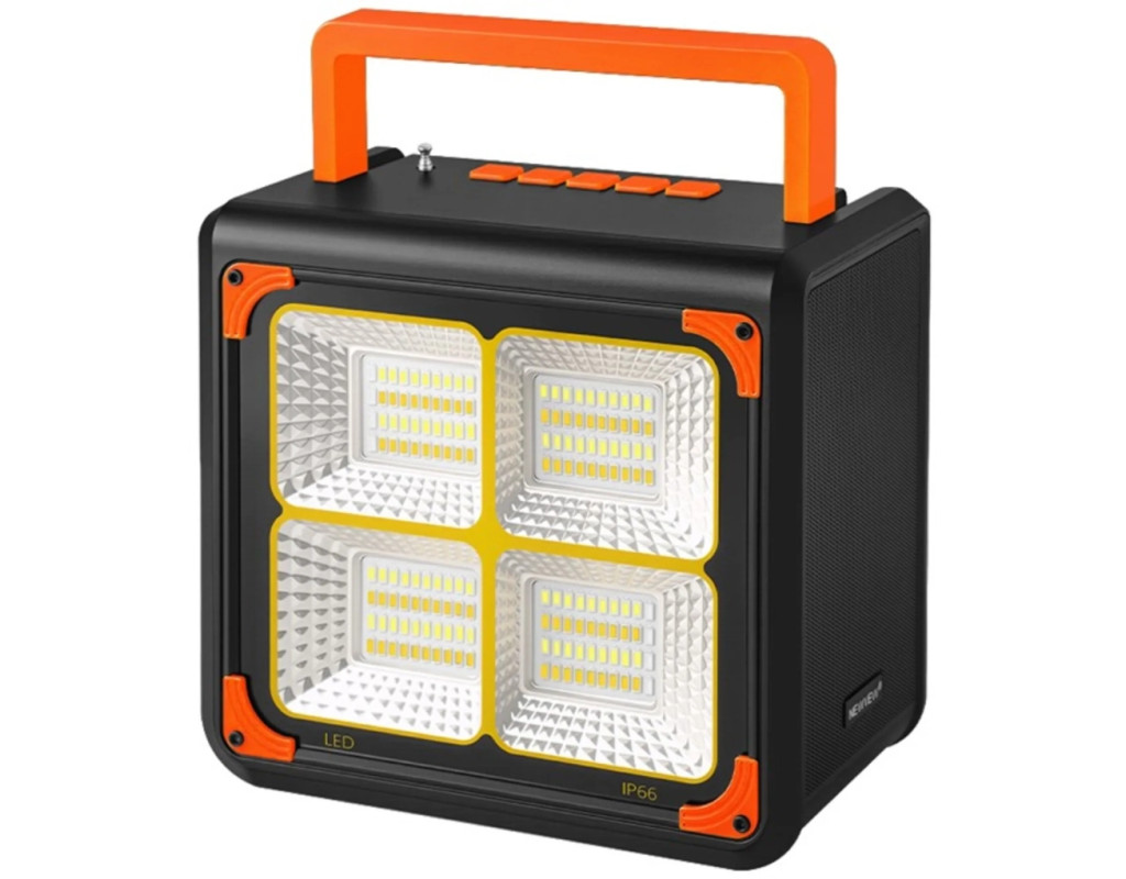 Акустическая система NEWVEW NV-9218 Solar Panel/BT/USB/TF/FM Orange (NWVW-NV-9218-OR)