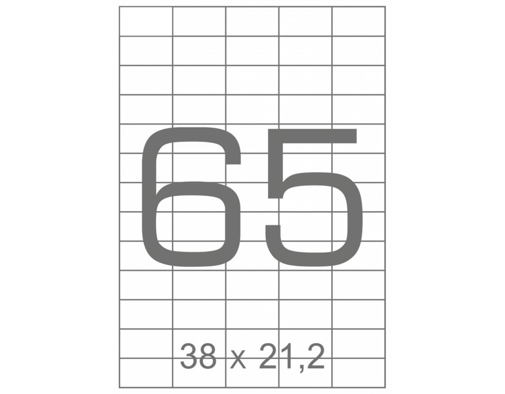 Етикетка самоклеюча Tama 38х21,2 (65 на листі) с/кл (100листів) (17795)