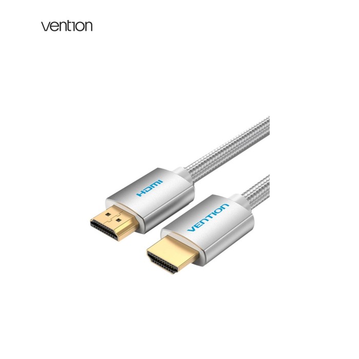 Кабель мультимедійний HDMI M to HDMI M 5.0m V2.1 4K60Hz braided aluminum alloy gray Vention (AABIJ)