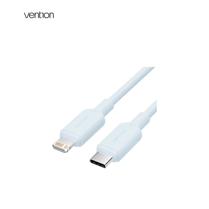 Дата кабель USB-C to Lightning 1.0m PD27W PVC blue Vention (LAKSF)