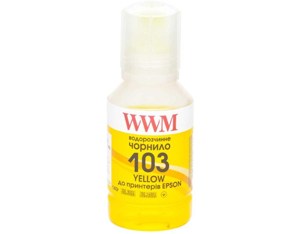 Чернила WWM EPSON L3100/3110/3150 140г Yellow (E103Y)