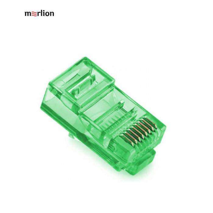 Коннектор RJ45 cat.5e UTP 8P8C Green 100 шт Merlion (09051)