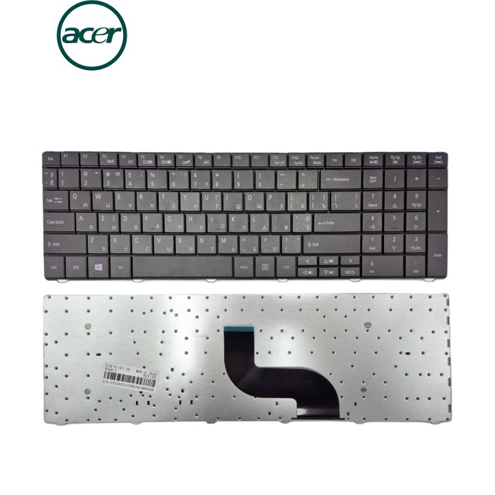 Клавіатура для ACER Aspire E1-531, E1-531G, E1-571G, E1-521, E1-531, E1-571 (UA Black матова)