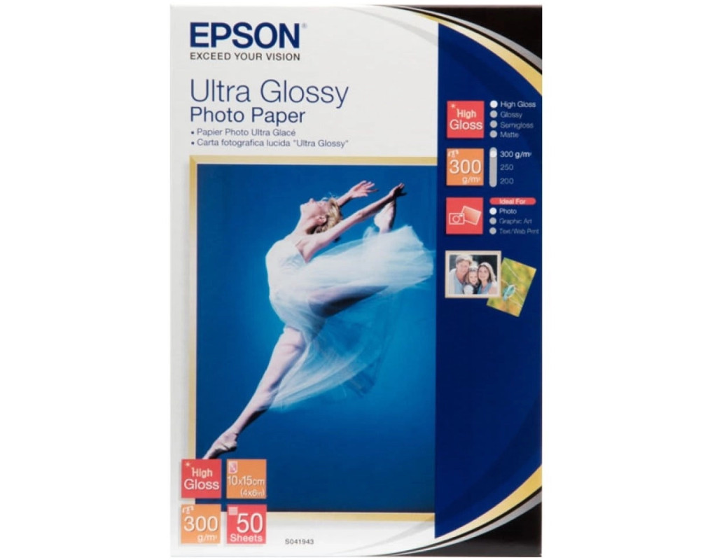 Фотобумага Epson 10х15 Ultra Glossy (C13S041943)