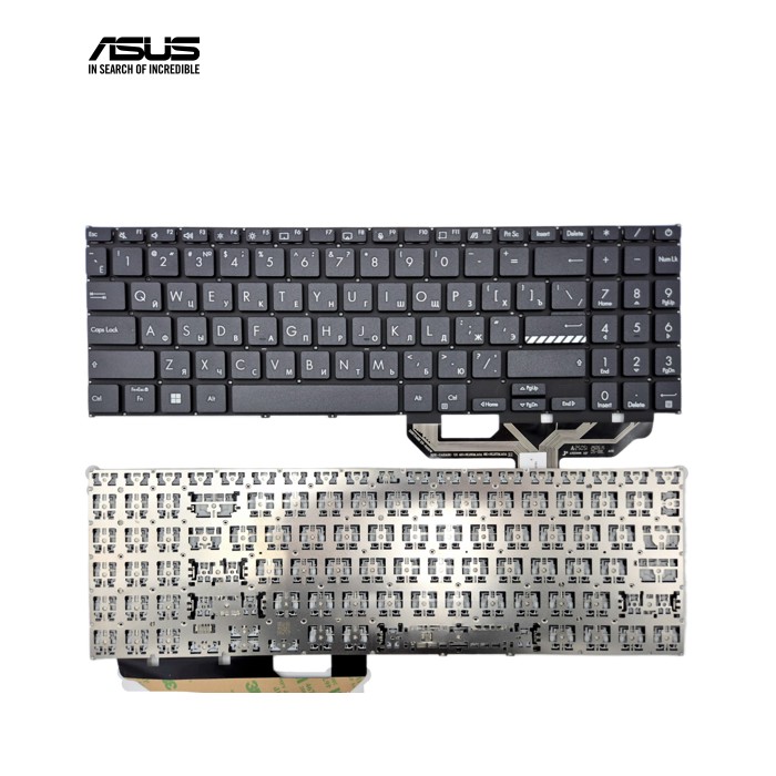 Клавіатура для ASUS VivoBook X1502 M1502 X1503 X1602 X1603 X1504 X1605 F1603 M1603Q M1605XA3 (RU Black)