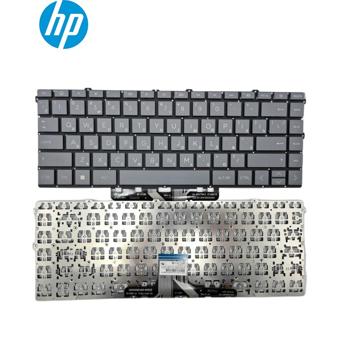 Клавіатура для HP Pavilion X360 14-DW 14M-DW 14-DV 14-DY 14-EK 14-EC 13-BB 14-EP(RU Gray)