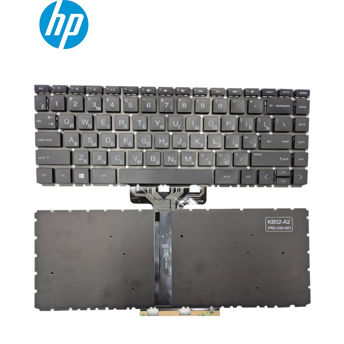 Клавіатура для HP Pavilion X360 14-CC, 14-CD, 14M-CD, 14T-CD, 14-BA, 14T-BA, 14M-BA, 14-BS, 14-BK, 240 G6, 245 G6, 246 G6 (RU Black з пiдсвіткою)