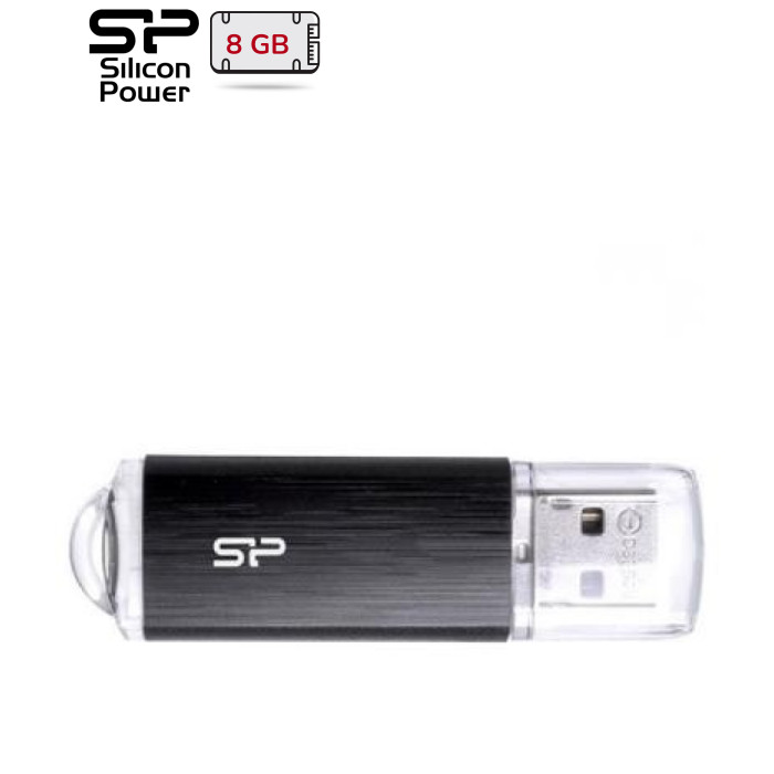 USB флеш накопитель Silicon Power 8GB Ultima U02 Black USB 2.0 (SP008GBUF2U02V1K)